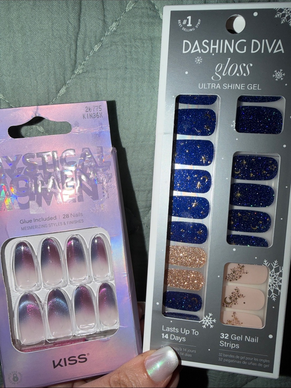 KISS Mystical Moment Ombre Press-On Nails & Dashing Diva Starry Nite Gel Strips